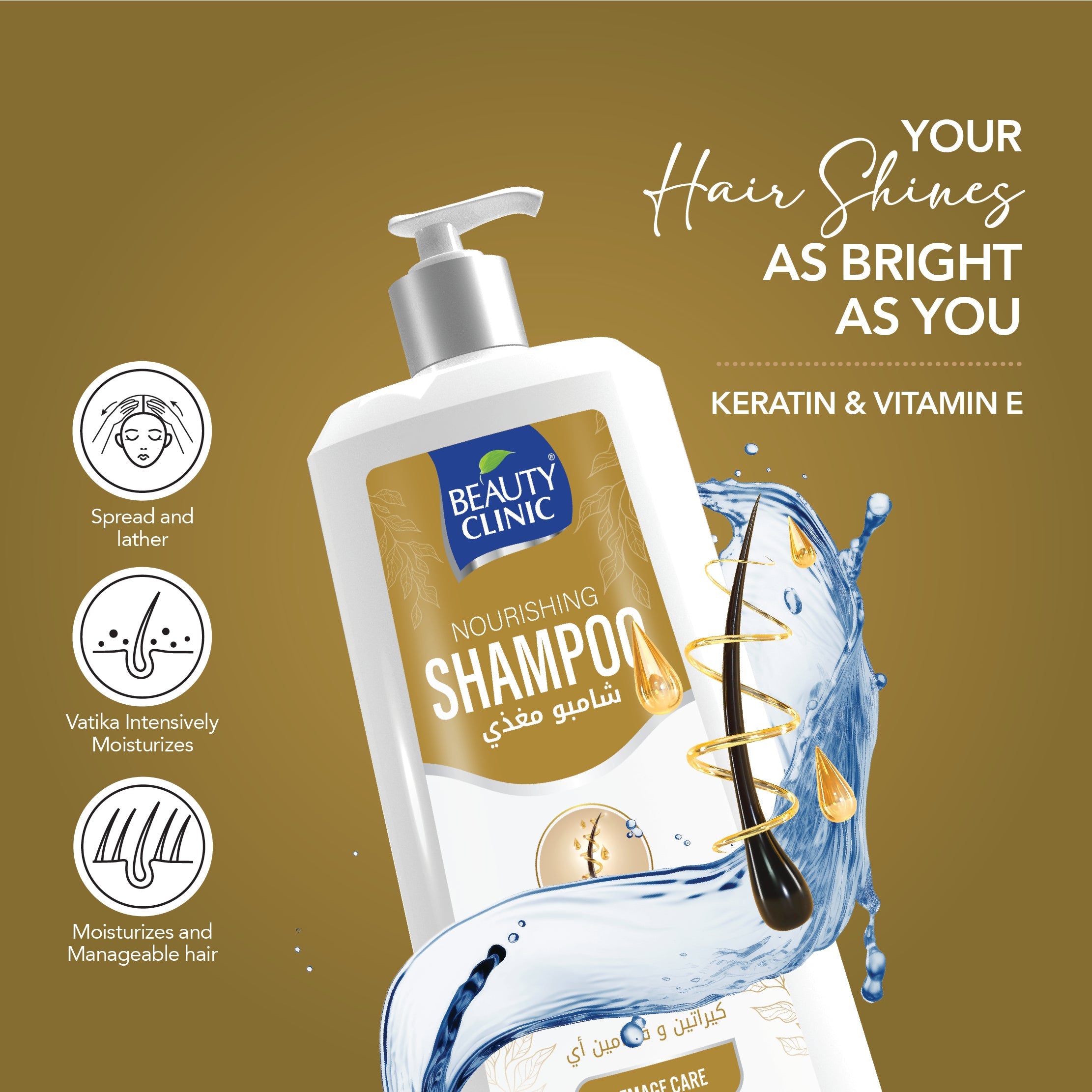 KÉRATINE ET VITAMINE E - SHAMPOOING